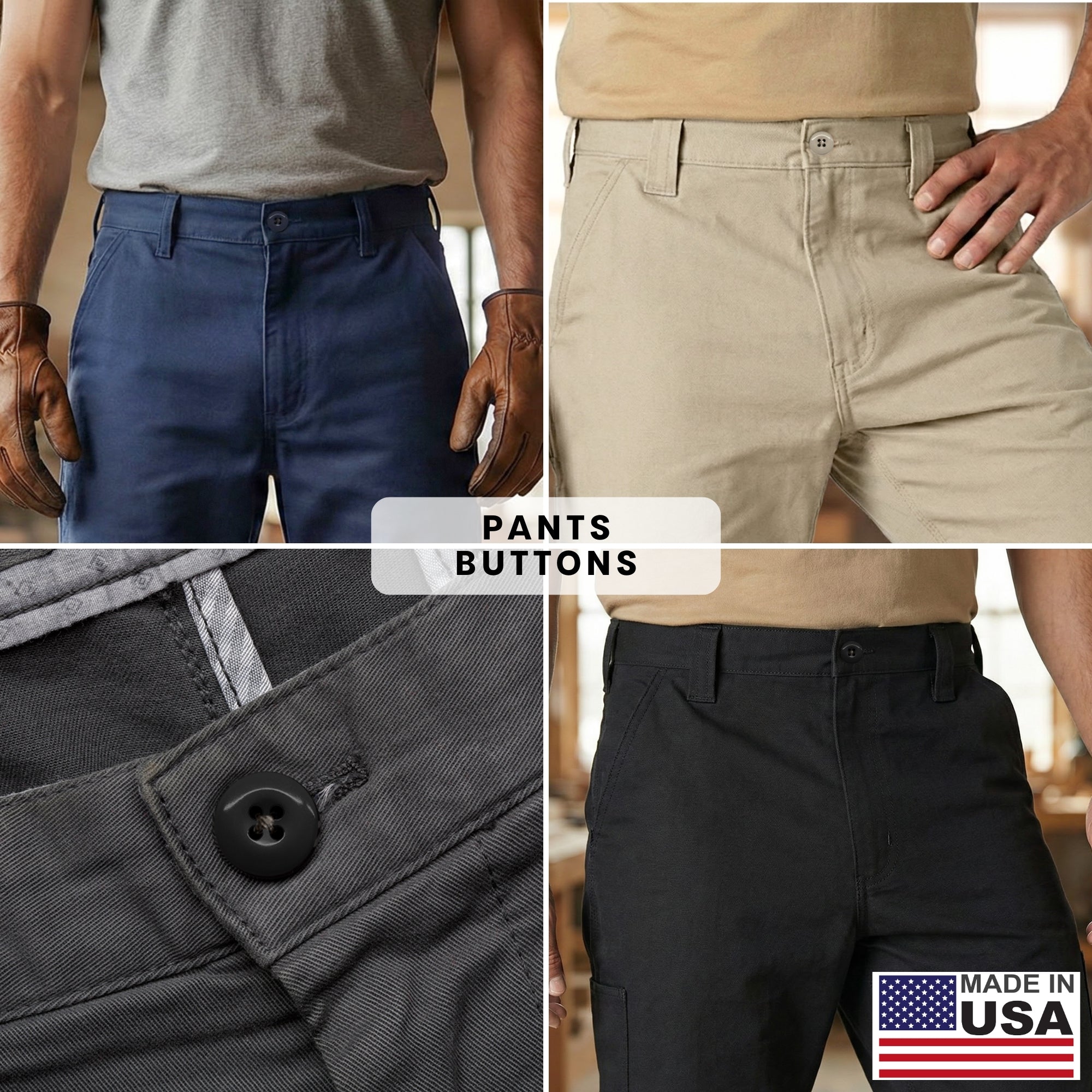 ButtonMode Work Pants Buttons