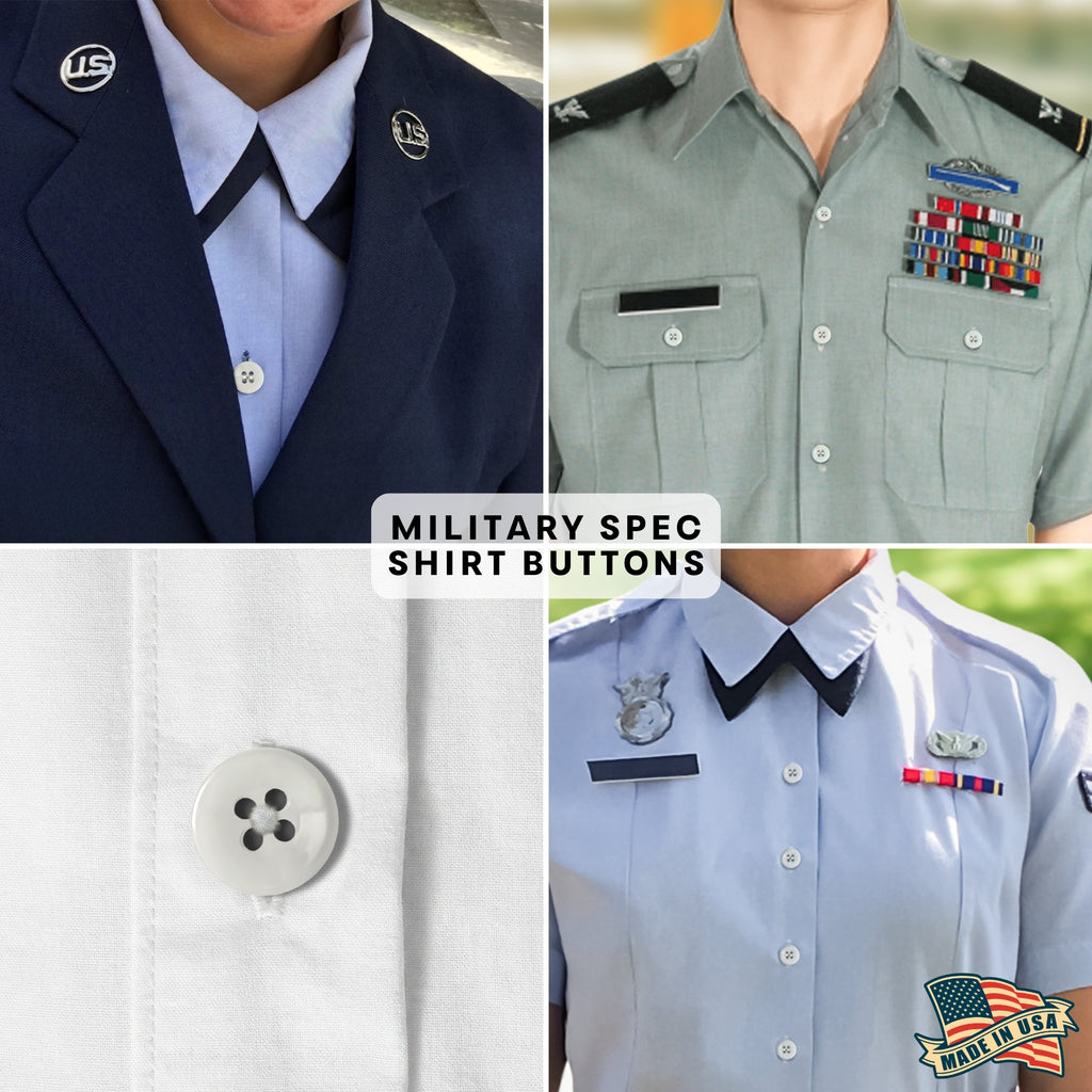 Buttonshop Standard White Dress Shirt Buttons