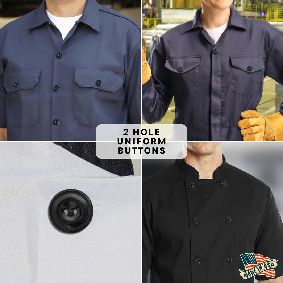 Buttonshop 2 Hole Industrial Buttons