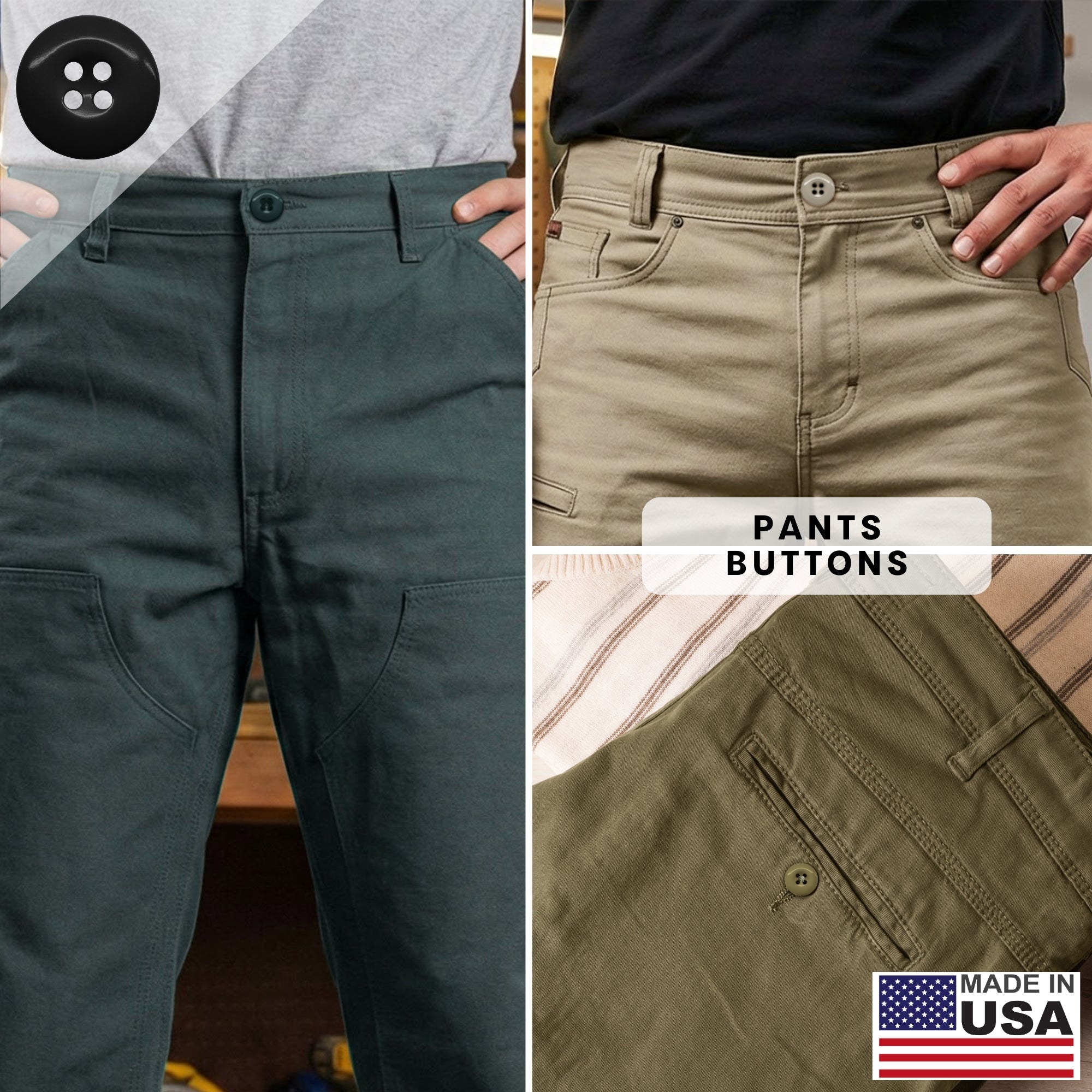 ButtonMode Work Pants Buttons