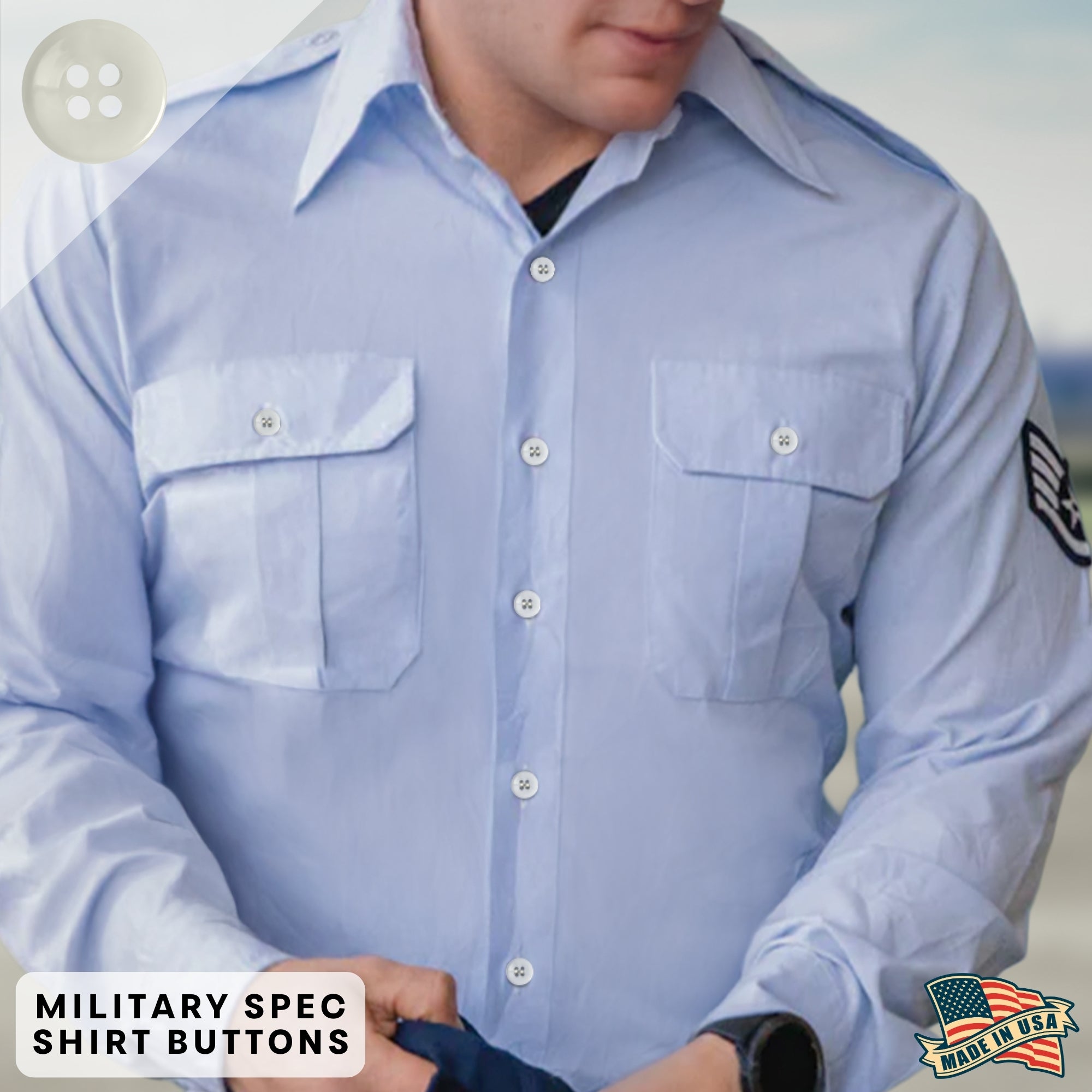 Buttonshop Standard White Dress Shirt Buttons