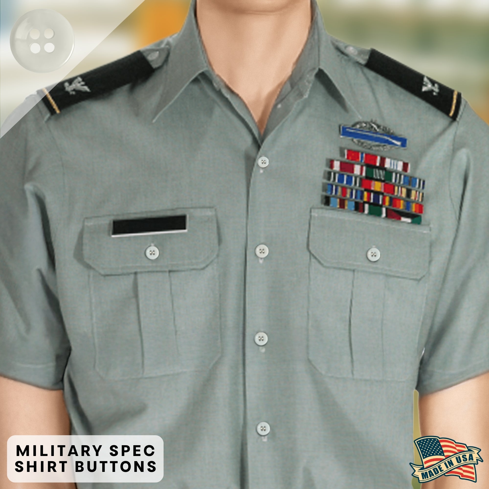 Buttonshop Standard White Dress Shirt Buttons