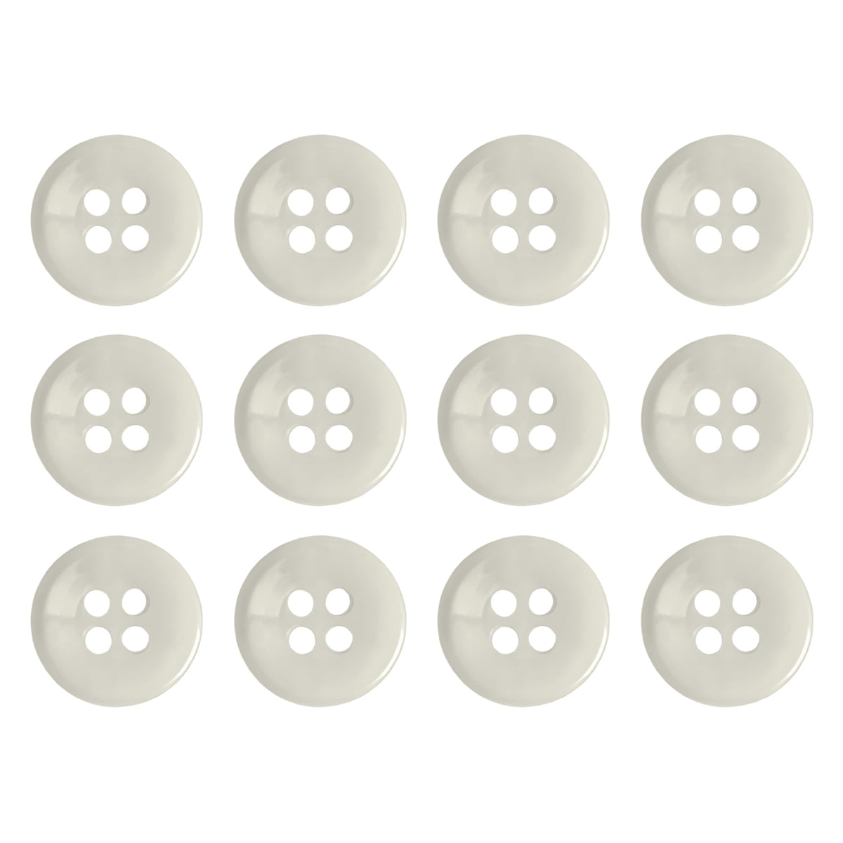 Buttonshop Standard White Dress Shirt Buttons