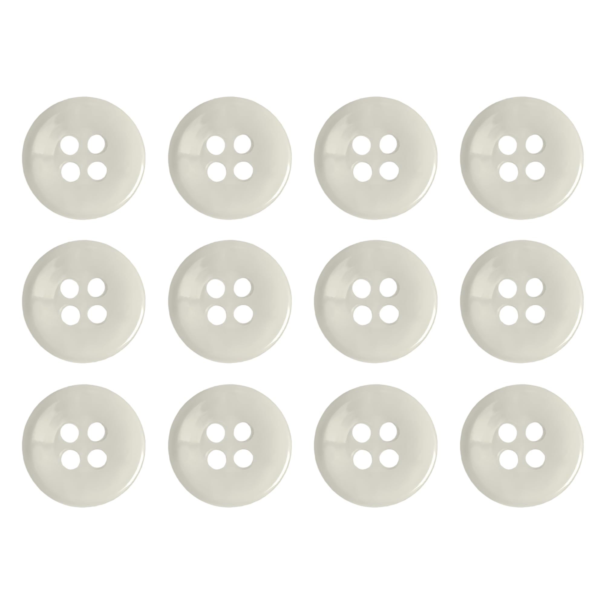 Buttonshop Standard White Dress Shirt Buttons