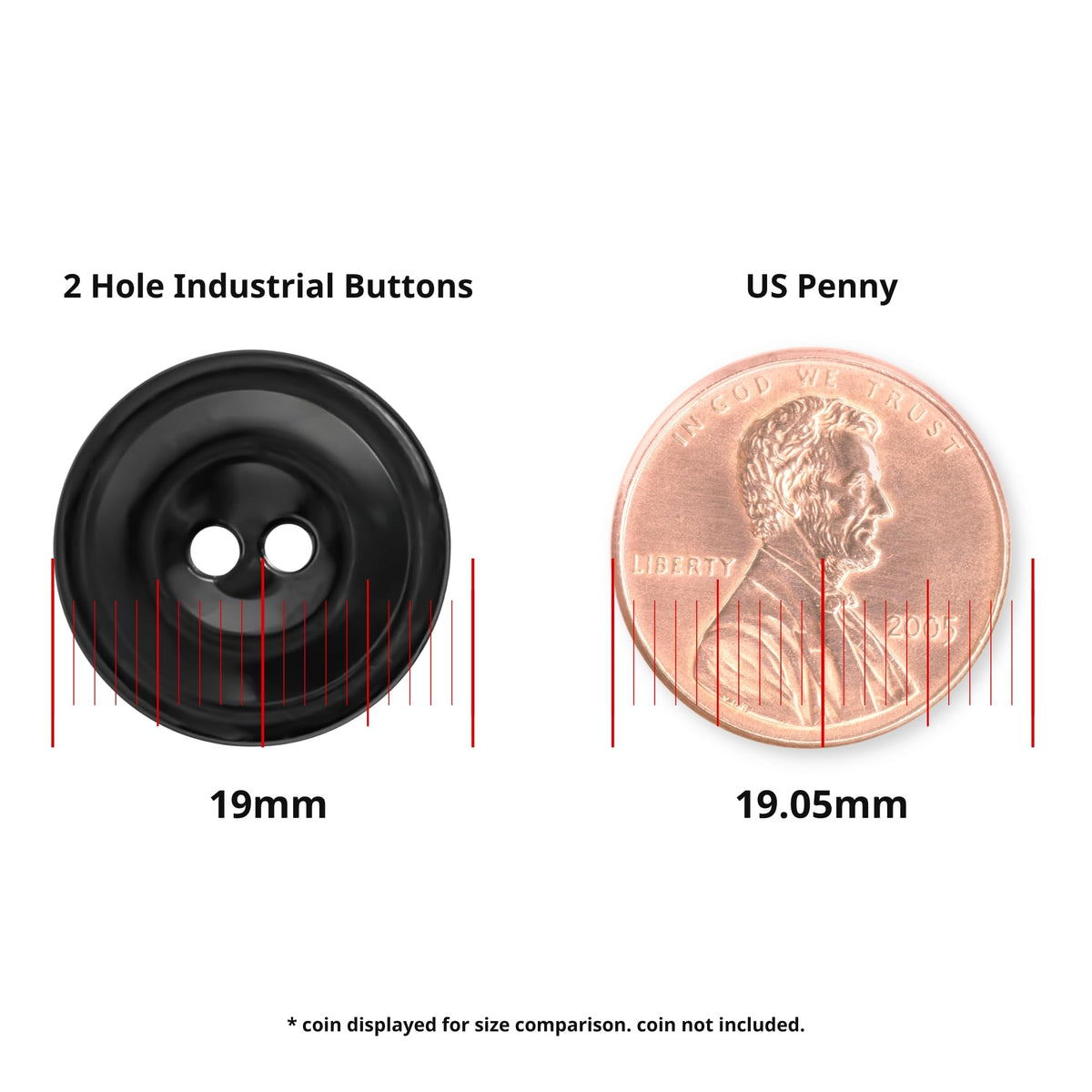Buttonshop 2 Hole Industrial Buttons