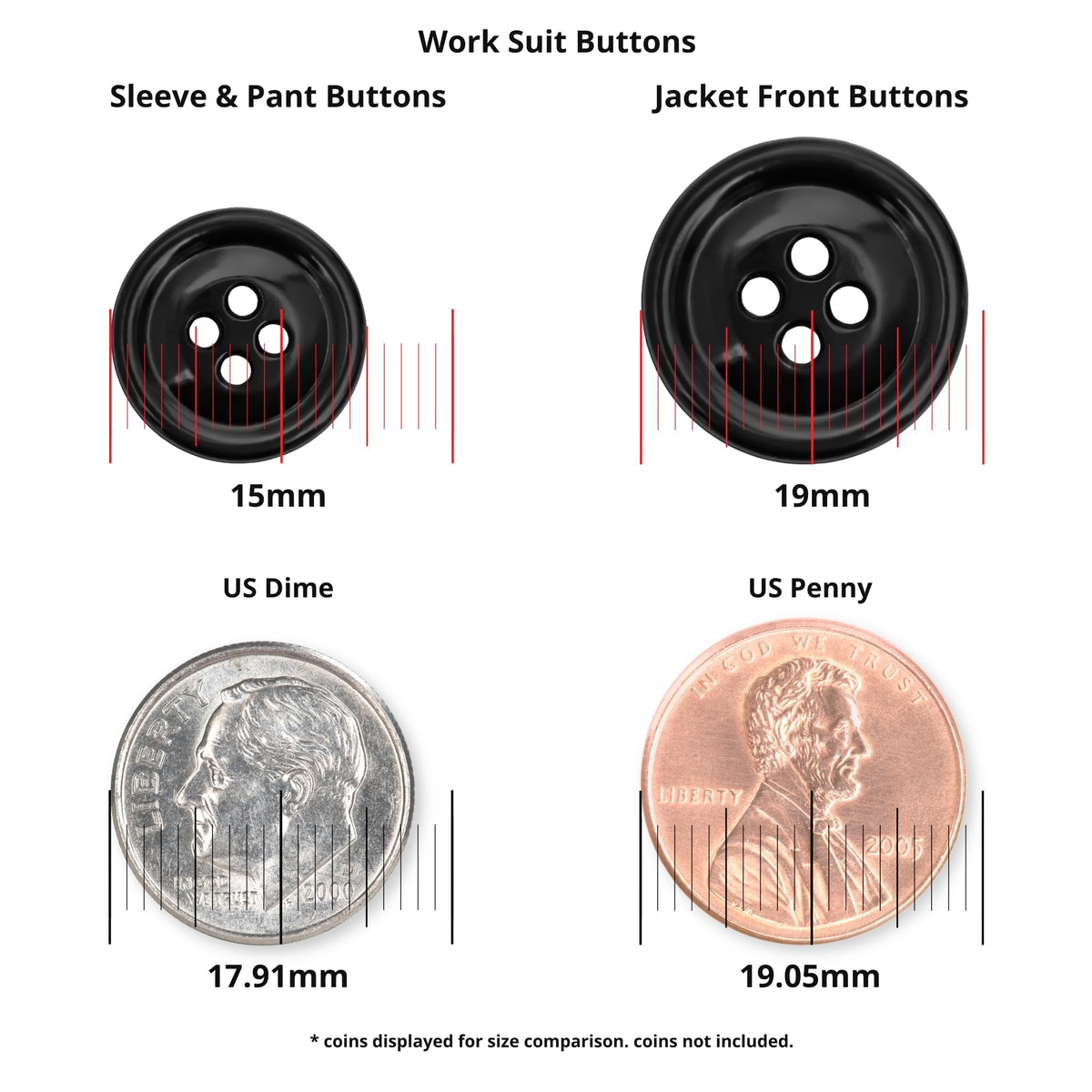 Buttonshop Work Suit Buttons