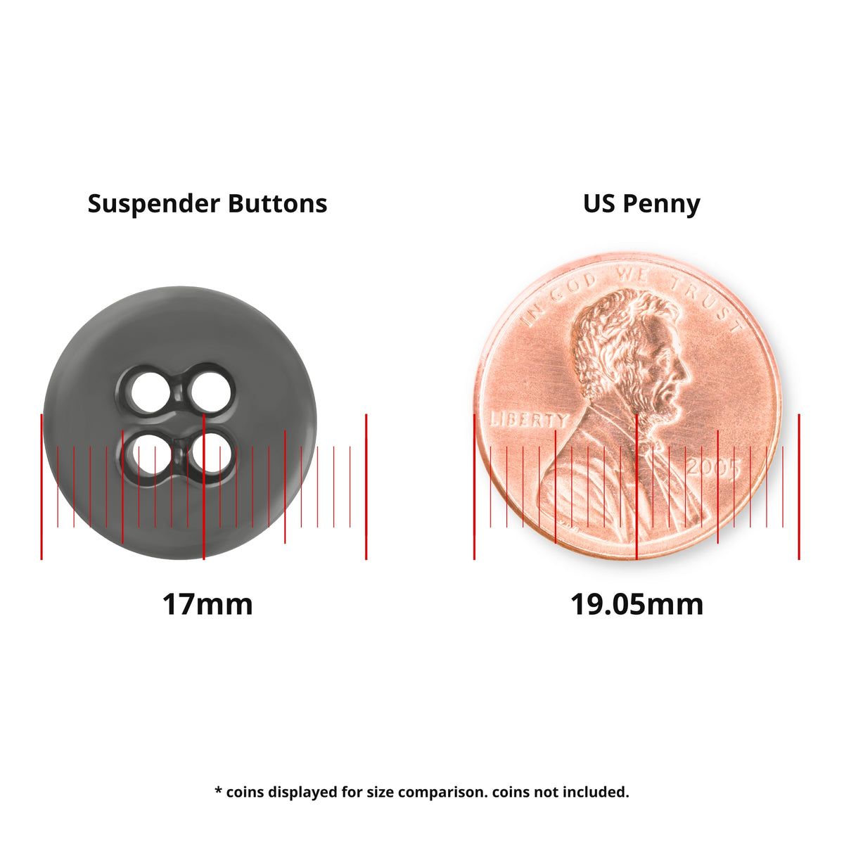 ButtonMode Suspender Brace Buttons